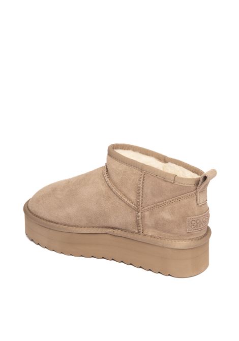 Taupe suede ankle boot COLORS OF CALIFORNIA | YWPLA01PLATFORMWINTER-TAU